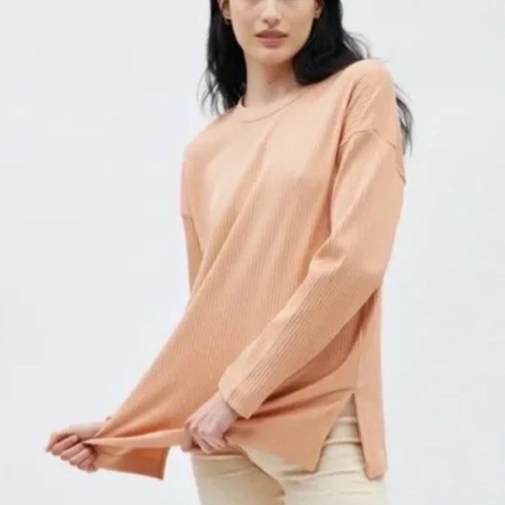 NWT KOTN Ribbed Fitted Longsleeve in Muted Clay Loungewear